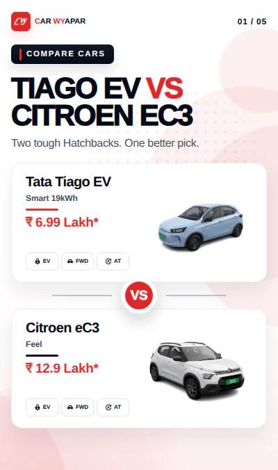 Tiago base model vs Citroen eC3 base